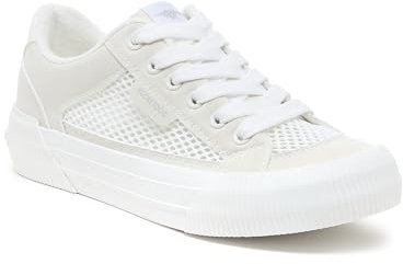 Rocket Dog Women's Cheery Comfort Plush Foam Sneaker, Mesh White, 8 UK