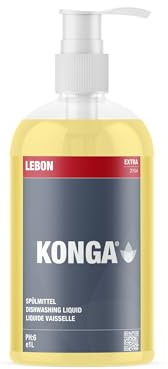 Konga Detergente líquido para lavavajillas extra profesional, para lavar platos, ollas y sartenes, cubiertos, vasos, formulado para lavarse las manos
