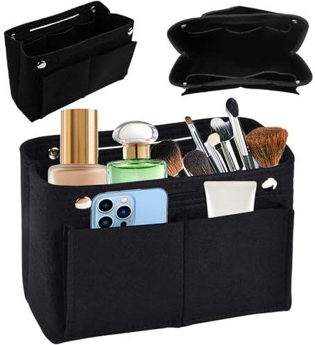 1 Stück Taschenorganizer Handtaschen Organizer30x20x10, Taschen Organizer Shopper Bag Organizer Innentasche Für Handtaschen Taschenorganizer Shopper Für Handtaschens Mit Mehreren Fächern (Schwarz)
