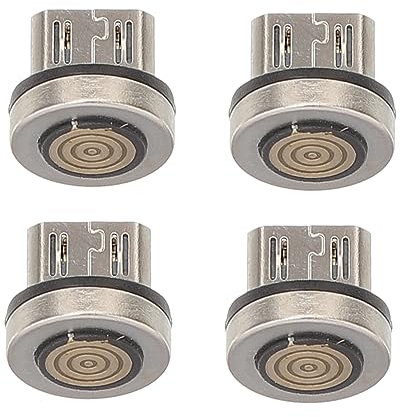 DOITOOL 4piezas Adaptador Magnético Micro USB Punta Giratoria para Carga Estándar Kit Conector Resistente y Fácil Instalación para Cables USB