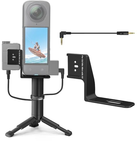 Supporto a slitta fredda per Insta360 X5, per DJI Mic Mini ricevitore audio supporto staffa adattatore, adatto per Insta 360 X5 Action Camera Accessori