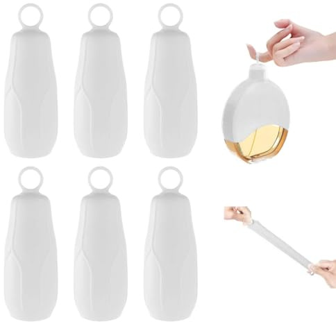 6 Pezzi Manicotti per Bottiglie in Silicone da Viaggio, Custodia da viaggio riutilizzabile e anti-perdita per bottiglie Contenitori per shampoo e bagnoschiuma senza BPA per viaggi all'aperto