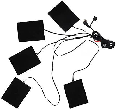 Yctze Tappetino Riscaldante USB in Fibra di Carbonio, Filo Morbido in Silicone Lavabile Cucibile Tappetino Riscaldante Elettrico Regolabile a 3 Marce, Comodo per Sollievo Dal Dolore Alla Vita e Alla
