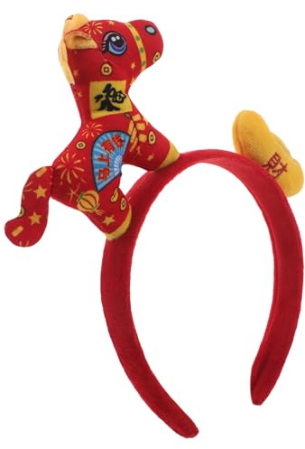 FRCOLOR Bandeau Cheval Année du Cheval Nouvel An Chinois Accessoire Fête Léger Tissu Doux Décoration Festive Accessoires Cheveux pour Célébration Traditionnelle