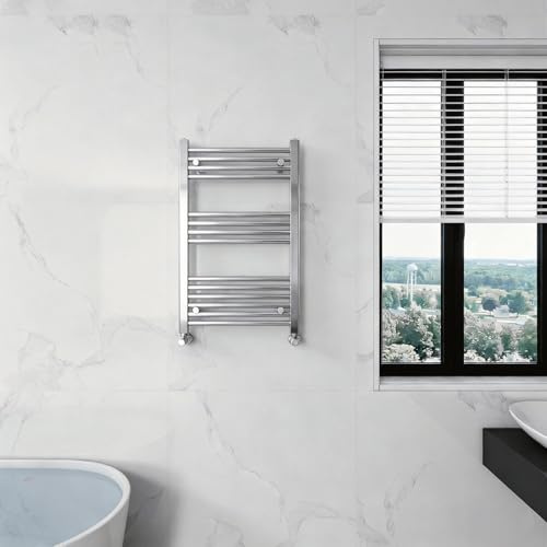 KESANITAR Towel Rail Radiator Wall Mounted, Towel Warmer Bathroom Radiator (Chrome, 800x500mm)