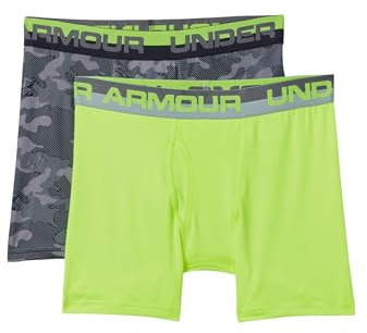 Under Armour boys2 Pack Performance Boxer Briefs Boxer-Briefs - Multi - Medium
