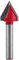 socialme-eu 1 broca 3D de acero de tungsteno para trabajar la madera CNC, fresa afilada, ranura en V, fresa de 60/90/120/150 grados, eje de 6 mm, embalaje múltiple, 6 x 16 mm x 60°)