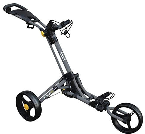 Masters Golf - iCart Go - 3 Wheel Push Trolley Grey/Black