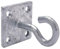Hardware-Solutions Galvanised Steel Hook, 50mm x 50mm, 1 Hook, Wall Mount, 100% Steel