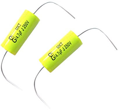 prasku 2pcs 4.7uF Audio Lautsprecherteiler Crossover Kondensator für Frequenzteiler