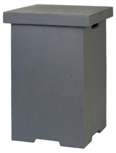 Happy Cocooning Gartenfeuer Beistelltisch für Gasflasche, Farbe:Anthrazit/Grau