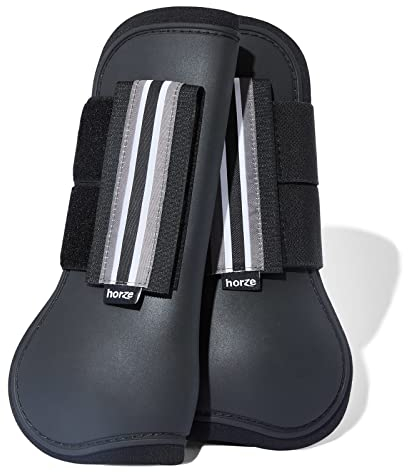 HORZE Pferde Gamaschen Adepto, 2er Set, Schwarz, P