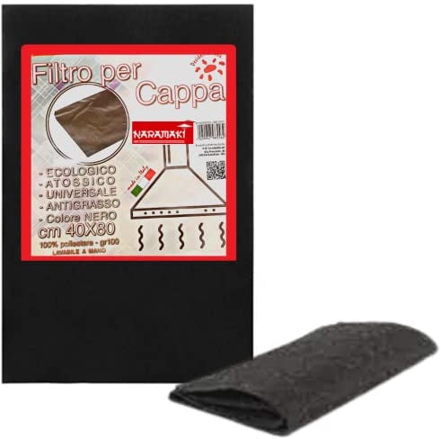Filtro Cappa Cucina Ritagliabile Cm 40 x 80 Gr 100 - Lavabile A Mano
