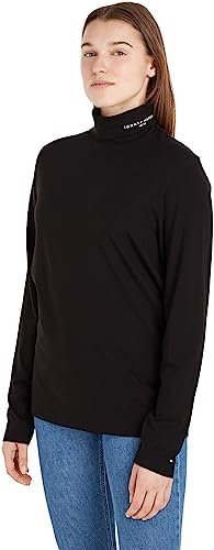 Tommy Hilfiger Men's Long-Sleeve T-Shirt Turtleneck, Black (Black), L