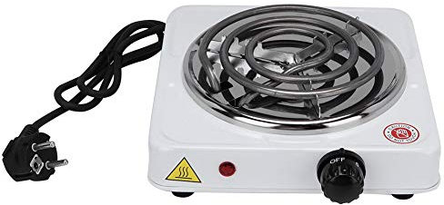 Einzelner Gusseisen-Brenner auf der Arbeitsplatte, 1000 W tragbare Mini-Elektroherd-Heizplatte, Temperaturregelung für Kaffee-Tee-Weiß(EU-220V)