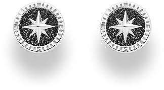 DUR Schmuck: Ohrring, Ohrstecker Kompassrose 2.0 10 mm, mit Lavasand, O5447