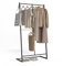 Newlux - Kleiderständer Metall bis 15kg Hangy One 15, Doppelte Höhe. Garderobenständer Mit hoher Stabilität, Einfache Montage | kratzfester Boden | Platz für Hosen | 80 x 40 x 160 cm | Schwarz