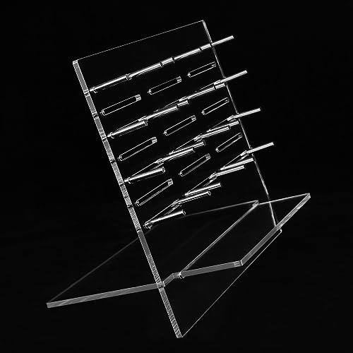 HHUXIUE Couteau Display Rack Pocket Knife Organizer Acrylic Rack (Transparent)