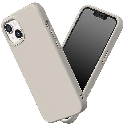 RhinoShield Case kompatibel mit [iPhone 13/14] | SolidSuit - Stoßdämpfende & schlanke Schutzhülle mit Premium Finish - 3.5 Meter Fallschutz - Sandbeige