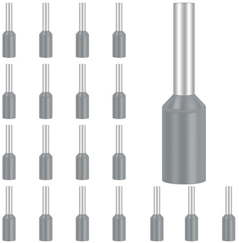 Hanibos - 100 casquillos de cable de 0,75 mm², color gris, terminales de cable Hanibos