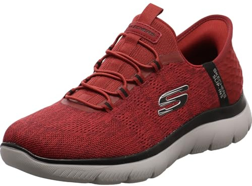 Skechers Herren Summits Key PACE Trainer, Red Mesh/Black Trim, 42 EU