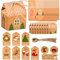 20 Stück Weihnachtsgeschenkboxen, 20 Stück Kraftpapier, Geschenkbox, Weihnachtsbox, Süßigkeitenbox, Kraftpapier-Geschenkbox für Weihnachten Partydekorationen