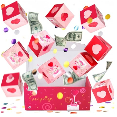 yeemeen Überraschungsbox Geschenkbox, 12Pcs Surprise Gift Box, Pop Up Box, Überraschung Explosion Box, Explodierende Konfetti Geschenkbox DIY für Hochzeiten, Jubiläen, Weihnachten