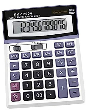 Calculatrice Électronique Portable Solaire À 12 Chiffres (20x) pour Le Bureau Et La Maison