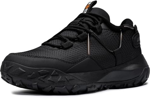 LARNMERN PRO Zapatos de Seguridad para Hombre Zapatillas de Seguridad Calzado Zapatos de Trabajo con Punta de Acero Transpirables Negro,45 EU