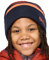 Jack Wolfskin Unisex Kinder Stripy Knit K Beanie-Mütze, Night Blue, M EU
