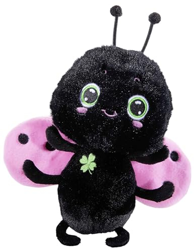 HEUNEC 325562 Plüschtier, schwarz/rosa
