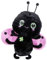 HEUNEC 325562 Plüschtier, schwarz/rosa