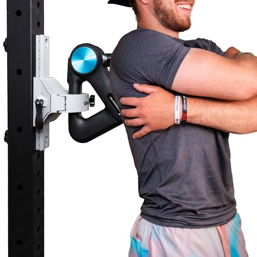 QMount Massagepistolenhalter & Rack Mount - Freisprecheinrichtung für Ganzkörper-Muskelerholung - Voll verstellbare Massagepistole Wandhalterung Halter - Heavy Duty, No-Slip, Unterstützt Tiefenmassage
