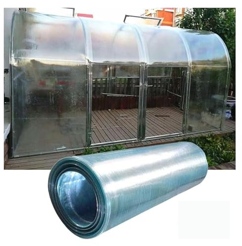 Panneau en acrylique transparent avec protection UV 0,8 mm d'épaisseur personnalisable pour abris de jardin 10 m x 0,8 m