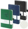 HOMEMARS Notizbuch A6, 3 Stück, A6, Kariert, 14.4cm x 9.6cm Notizblock, Schwarz, Grün, Blau, Kariert, 192 Seiten, Notizheft, Notizblock, Notizbuch Leder, Prägebaum Design