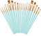 Vicloon 20 Stück Pinselset, Nylon Pinsel, Künstlerpinsel, Hochwertige Pinsel mit Kunststoffgriff, Premium Nylon Acrylfarben Pinselset, Malerei Ölfarben Brush Set für, Erwachsene und Kinder, Hellblau