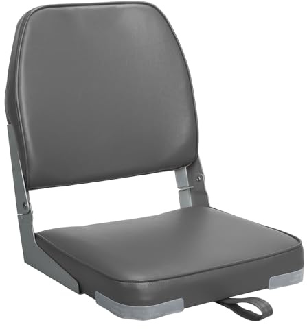 ERGOSEAT Low Back Folding Boat Seats - Dark Grey
