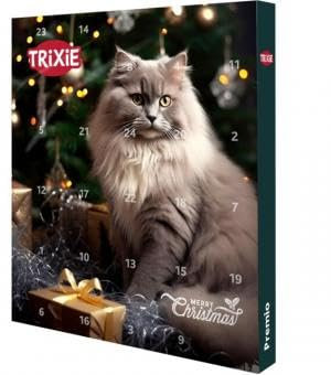 Trixie Xmas Premio Adventskalender für Katzen 24 kleinen Leckereien Katzen Weinachsgeschenk Premium-Adventskalender für Katzen