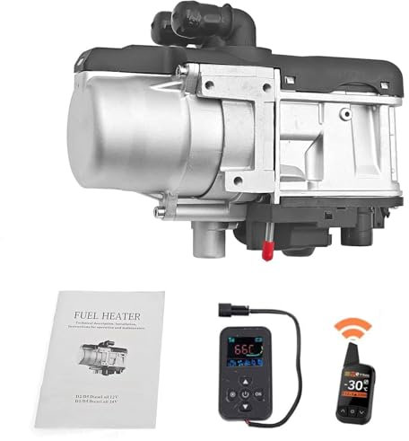 Mainen 5KW 12V Hydronic Kühlmittelheizung, with Fernbedienung Flüssiger Brennstoff Heizung Diesel Warmwasserbereiter Temperaturregelung, zeitgesteuert, für Boot, Wohnwagen, Bus Wohnmobil