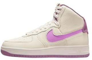 NIKE - Sneakers W AF1 Sculpt in Pelle, Bianco Avorio-Fucsia (9)