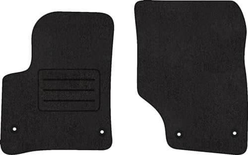Fußmatten Velours Autoteppich passend für Porsche Cayenne I vorne schwarz