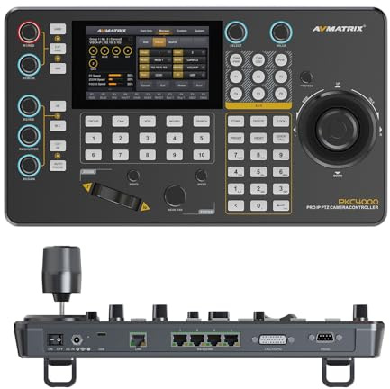 AVMATRIX PKC4000 PTZ Camera Controller with 5 Touch Screen, PoE Support for Church & Conference Live Streaming
