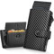 YESIIW Porte Carte Homme avec XL Porte-Monnaie Pop up Portefeuilles et Porte-Cartes pour 7+ Cartes,2 ID Fenêtres & 10+ Billets Portefeuille Homme avec Blocage RFID & Bouton (Noir Carbon)