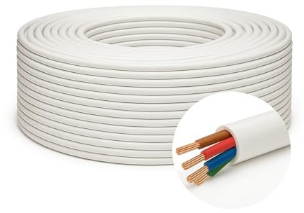Center Cable Cable Portero con Funda | PVC | Blanco Intercomunicación y Telefonía (4 HILOS)
