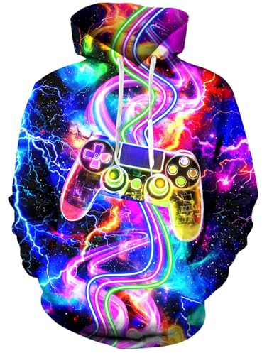 Fanient Herren Damen Pullover Kapuzenpullover Fleece Sweatshirt 3D Neuheit Drucken Langarmshirt Hoodie mit Kapuze Männer Frauen