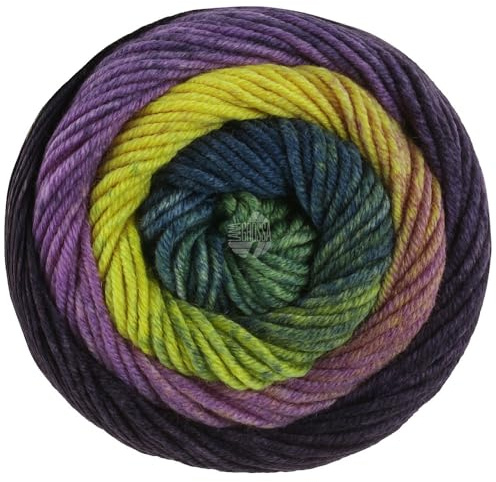 LANA GROSSA Cool Wool Big Color| Extrafeine Merinowolle waschmaschinenfest und filzfrei | Handstrickgarn aus 100% Schurwolle (Merino) | 50g Wolle zum Stricken & Häkeln | 120m GarnFB 4043