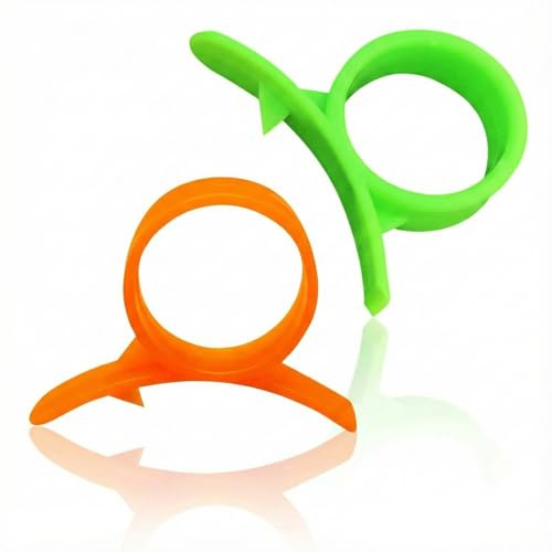 Hopzab 2Pcs Orange Peeler Citrus Fruit Skin Remover Kitchen Tool | 2pcs orange peeler with ring design plastic citrus fruit skin remover tool for oranges lemons and easy kitchen peeling