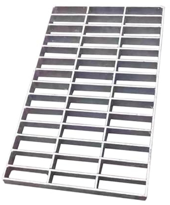 Griglia di scarico zincata, metallo, calpestabile, acqua piovana, colore argento, tubo di scarico per garage e giardino, 50 x 25 x 2 cm, resistente alla corrosione, design robusto
