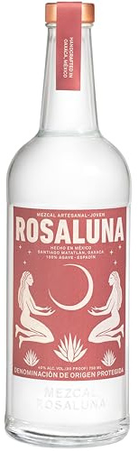Rosaluna Mezcal Espadín 70cl, 40% ABV – Handcrafted Organic Oaxaca Agave Spirit – Smooth, Lightly Smoked Mezcal for Sipping & Premium Cocktails, Vegan & Gluten-Free Certified
