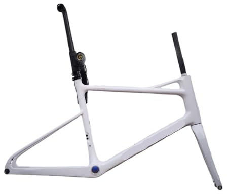 Minivelo Frame 20in 406 451,Gravel Thru Axle Disc Inner Housing Bikepacking Urban Bike Fork(White gold logo)